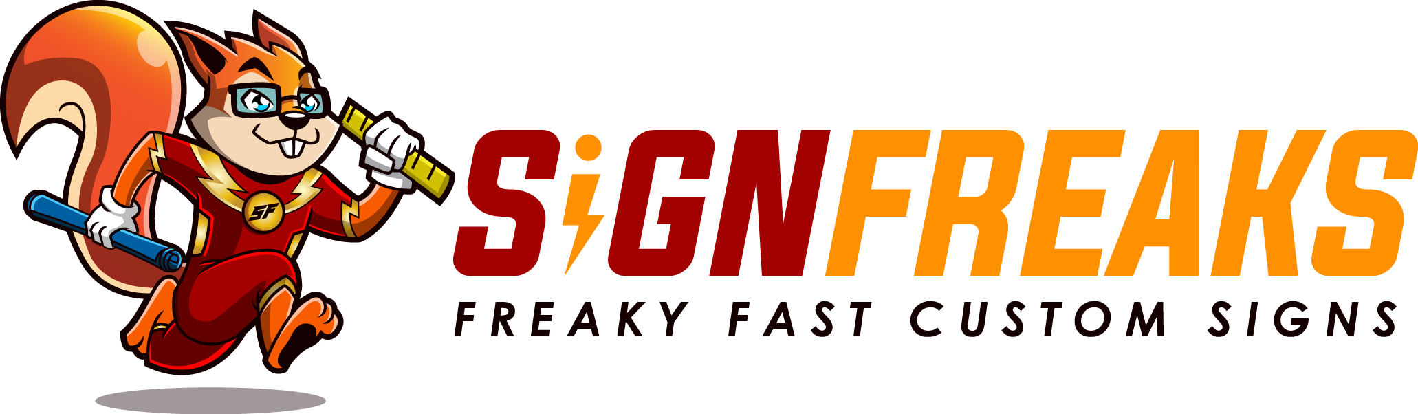 Transparent SignFreaks logo version 2 for digital layouts.