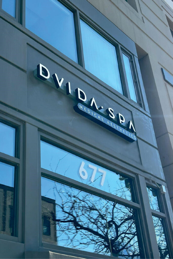 Vestibules for Divida Spa in Chicago by SignFreaks, enhancing client comfort and aesthetics.