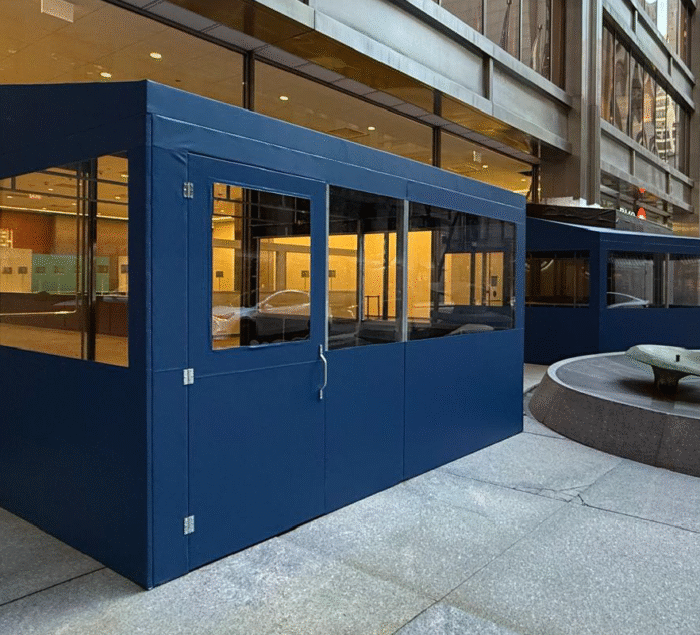 Enclosure installed for Secretary of the State office in Chicago by SignFreaks, showcasing quality work.